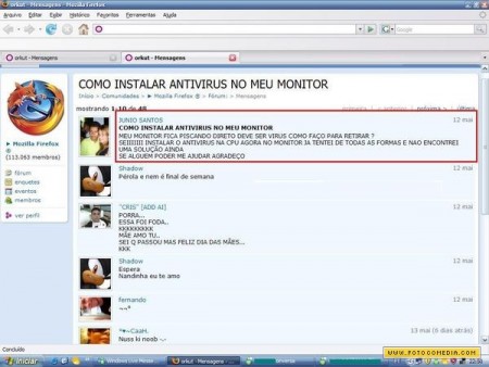 Antivirus no monitor